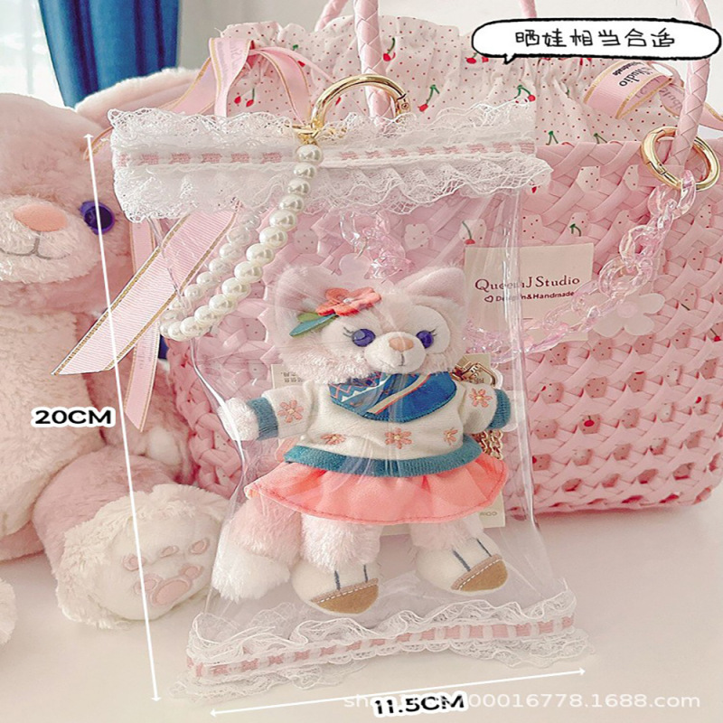 人形ストラップ保護カバー玲娜貝児星黛露キーホルダーバッグ防塵袋人形人形人形人形透明|undefined