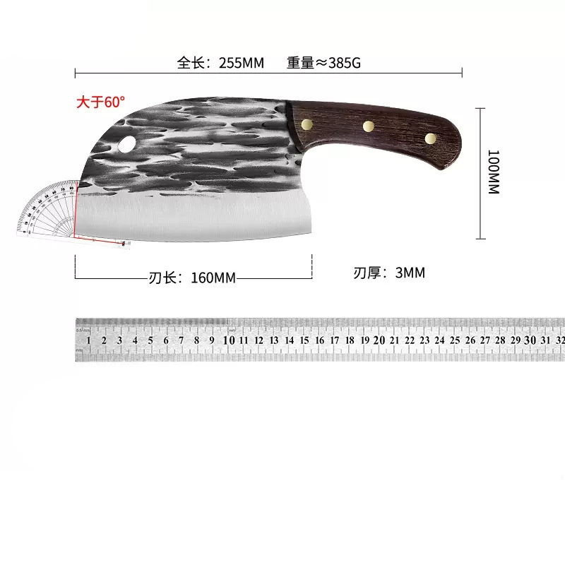 Cuchillo de cocina de forja, cuchillo afilado, cuchillo de corte, cuchillo de corte de hueso, cuchillo de corte doméstico