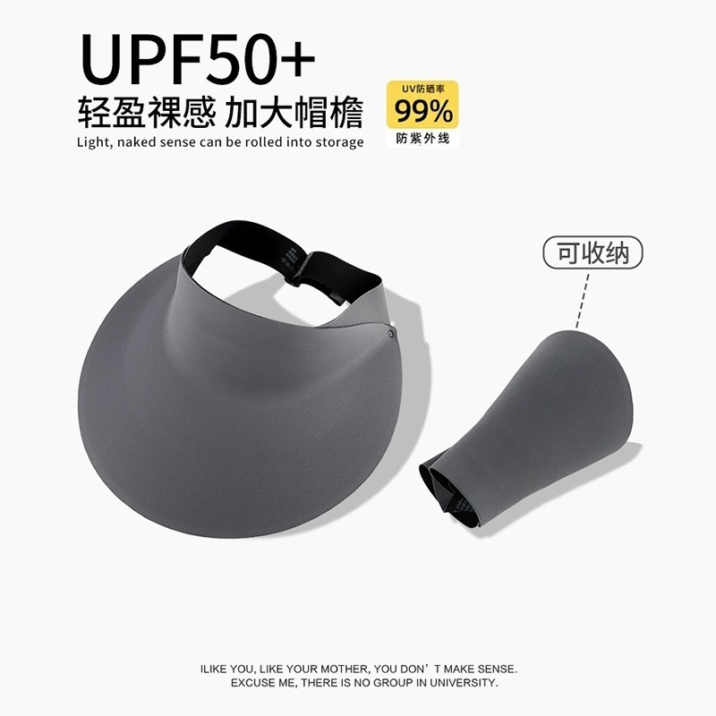 UPF50+ 大きなつばの日焼け止め帽子、女性用空のトップアウトドアスポーツサンハット、ワンピースシームレスソフトヘアバンド、男性用の夏の新しいスタイル|undefined