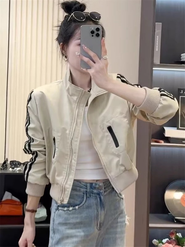 2025春秋立领棒球服短外套女新款小个子休闲时尚百搭短款夹克上衣|undefined