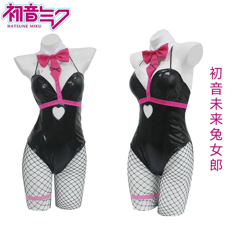 Косплей боди-йлет Hatsune Miku зайчиха, полный костюм, размеры XS–XXXL