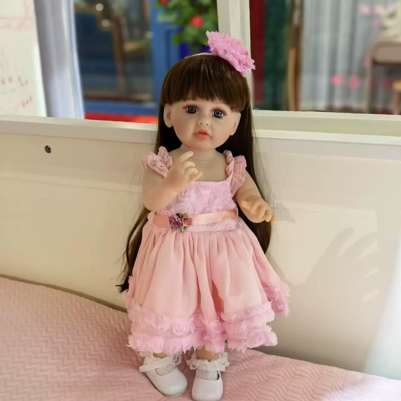 Кукла-реборн из мягкого резинопластика, 55 см, 22 дюйма