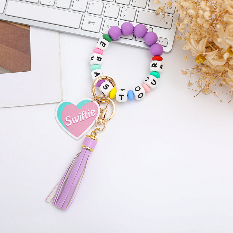 1 Stück Süß Brief Herzform Legierung Kieselgel Taschenanhänger Armbänder Schlüsselbund display picture 7