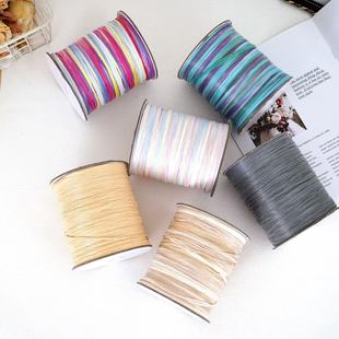 raffia braided line straw material cotton raffia rope diy straw hat handmade hook bag japanese paper cotton straw line
