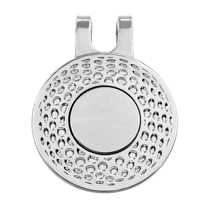 Clip de sombrero con patrón plateado