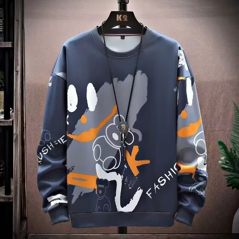 New Sports Sweatshirt Men's Spring and Autumn Fashionable Casual All-match Long-sleeved T-shirt Teenage Students Loose Top