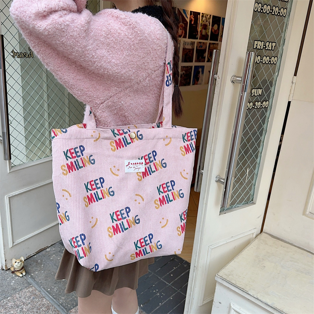 310241 Autumn and Winter single-shoulder bag, large capacity handbag, student cloth bag, 2023 Artistic women's Bag, Casual bag undefined