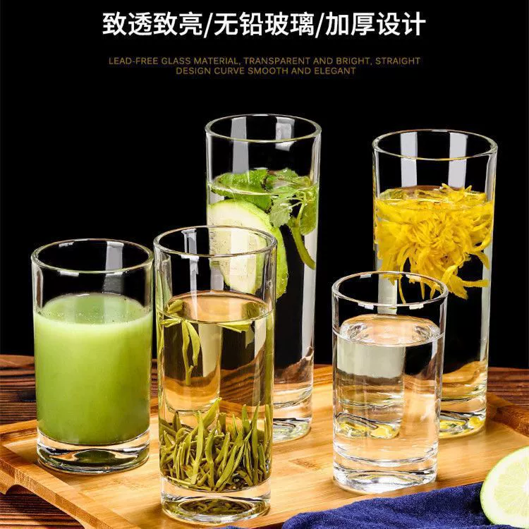 Straight rings, clear water glass, increased thickness