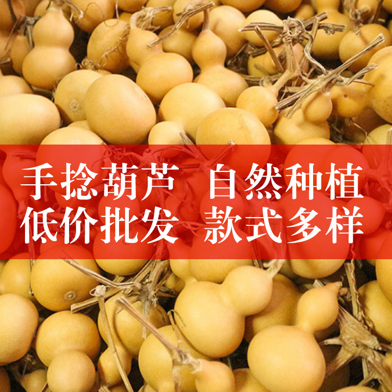 小葫芦创意民间工艺品天然葫芦带龙头文玩手捻龙头特色葫芦手把