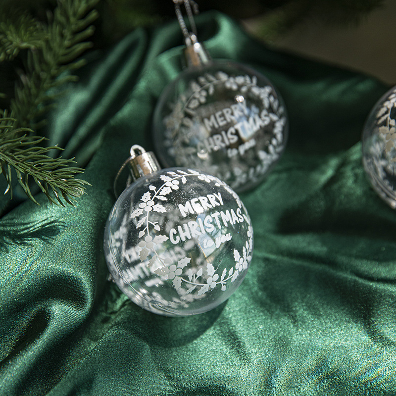 Trang trí Noel: Bóng tuyết nhựa trong suốt, thiết kế tinh tế