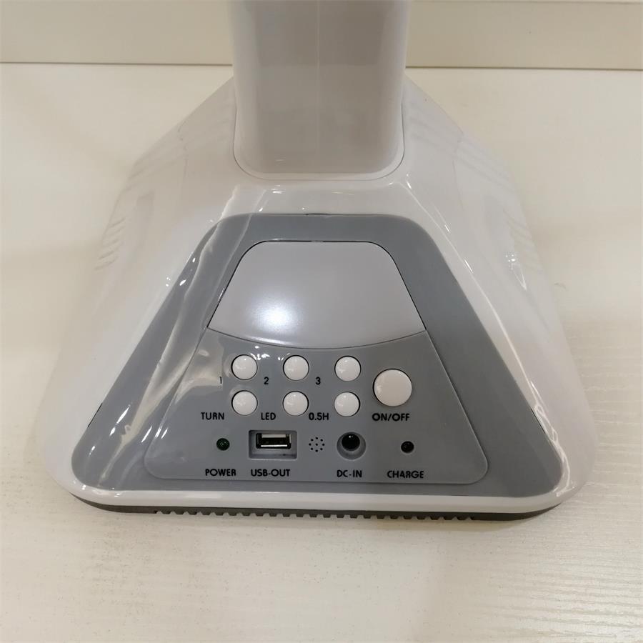 316M - 10W 16 pulgadas 3 velocidad de viento iluminación LED con control remoto ventilador de carga solar ACDC