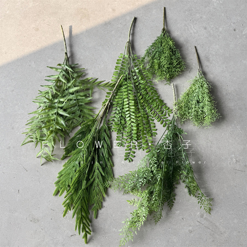 Christmas Tianzhu Girl Green Plant Asparagus Soft Glue Bundle Plant Wall Decoration Fern Leaf Quality Plastic Wild Wedding