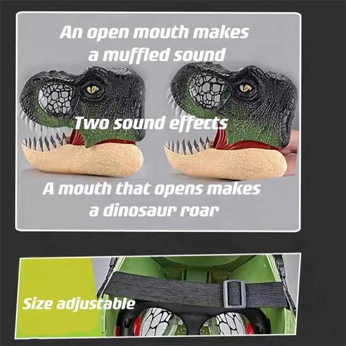 Christmas cosplay dinosaur mask Tyrannosaurus rex cos Velociraptor Halloween sound and light electric headgear toy