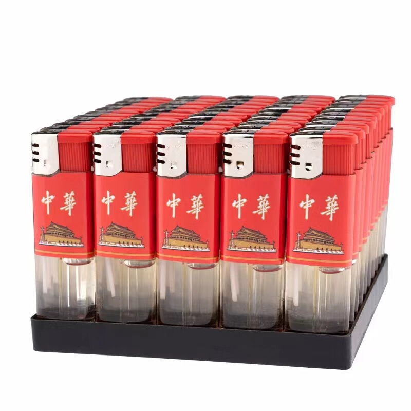 批发塑料电子明火火机一次性防风打火机透明普通超市家用厂家包邮|undefined