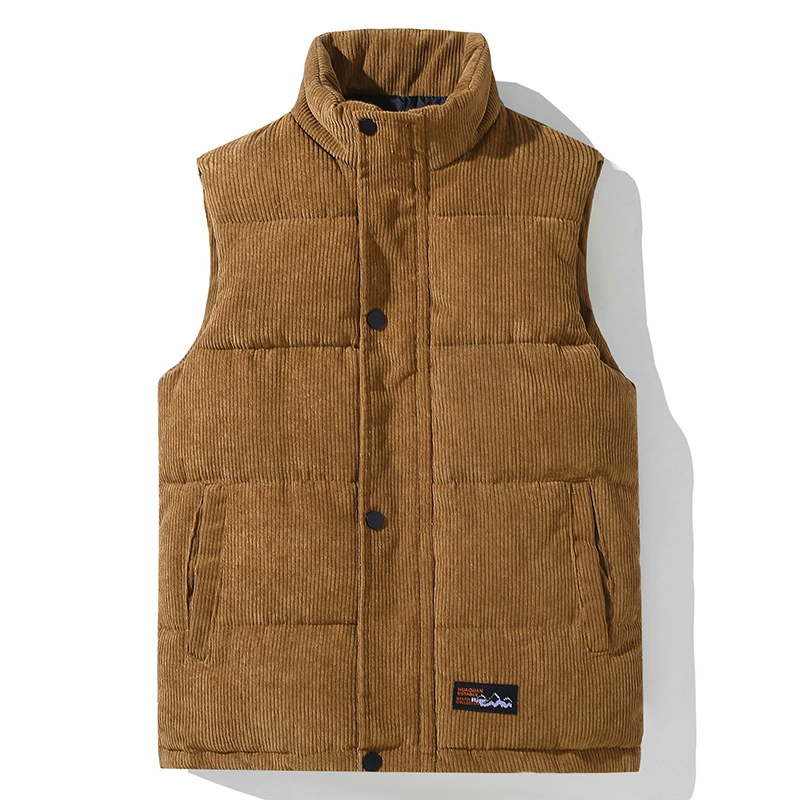 Demi-season trend vest, corduroy warm tank top, jacket, for teenagers