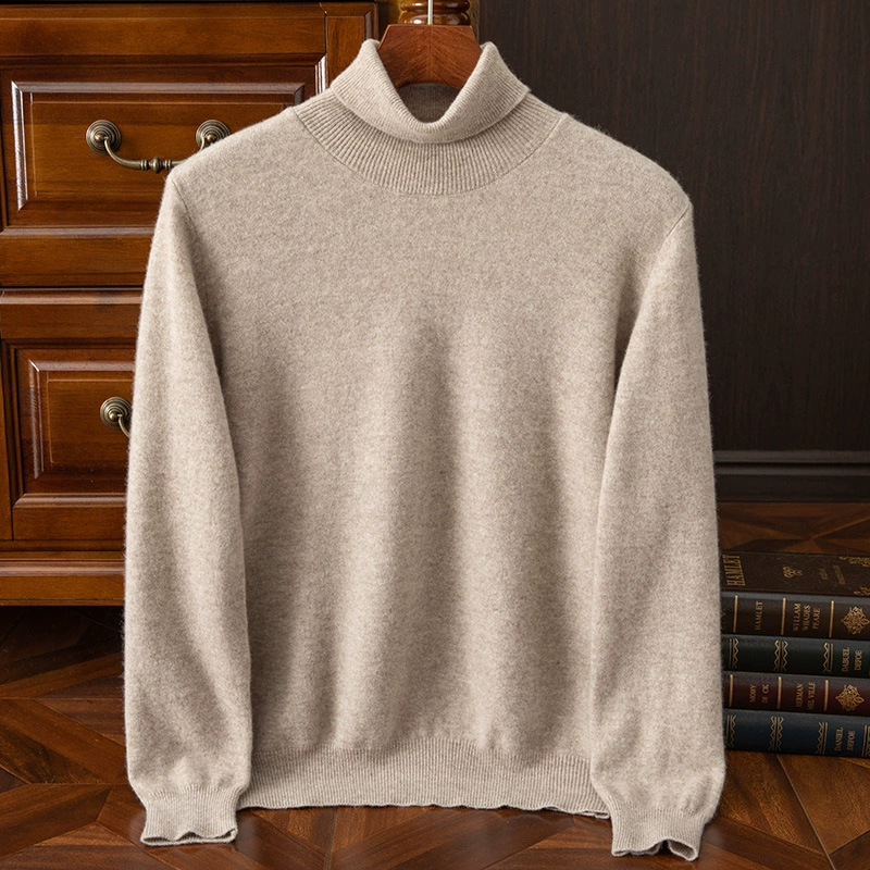 100 свитер с отворотом свитер мужской осенний и зимний трикотаж топ повседневный дикий шерстяной нижний свитер