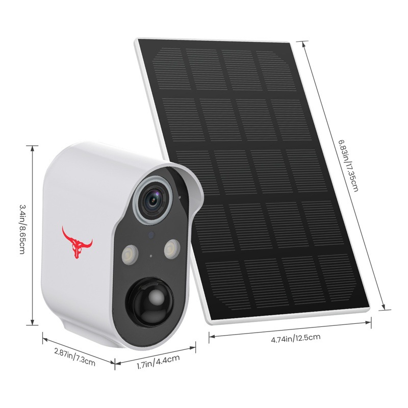 Cámara de vigilancia solar WiFi Cámara de red inalámbrica de baja potencia Videoportero de visión nocturna HD remota image 1