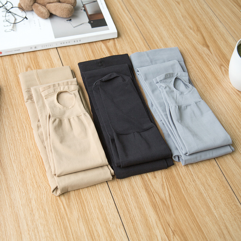 Spring And Autumn Trousers Thin Soft Tight-fitting High-waisted One-piece Socks display picture 3
