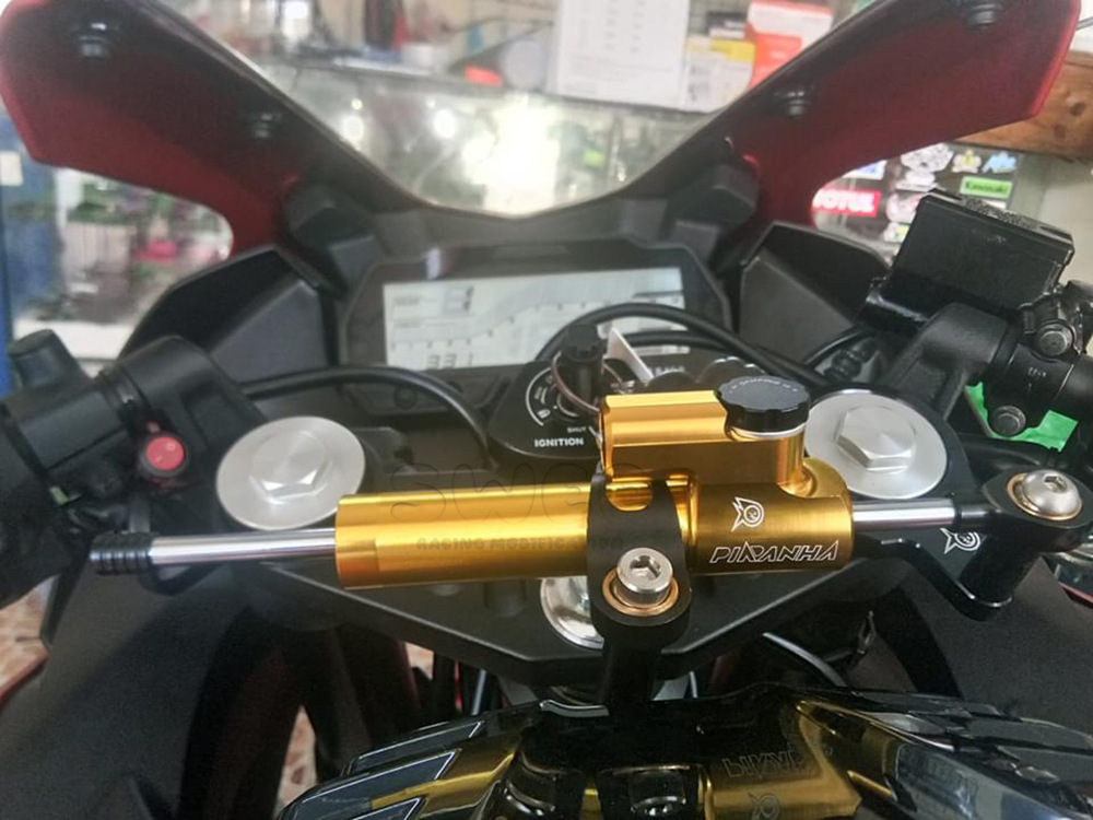 Universal Cross-Border Motorcycle Cnc Aluminum Alloy Modified Steering Damper Stabilizer Direct from Manufacturer Titanium Version