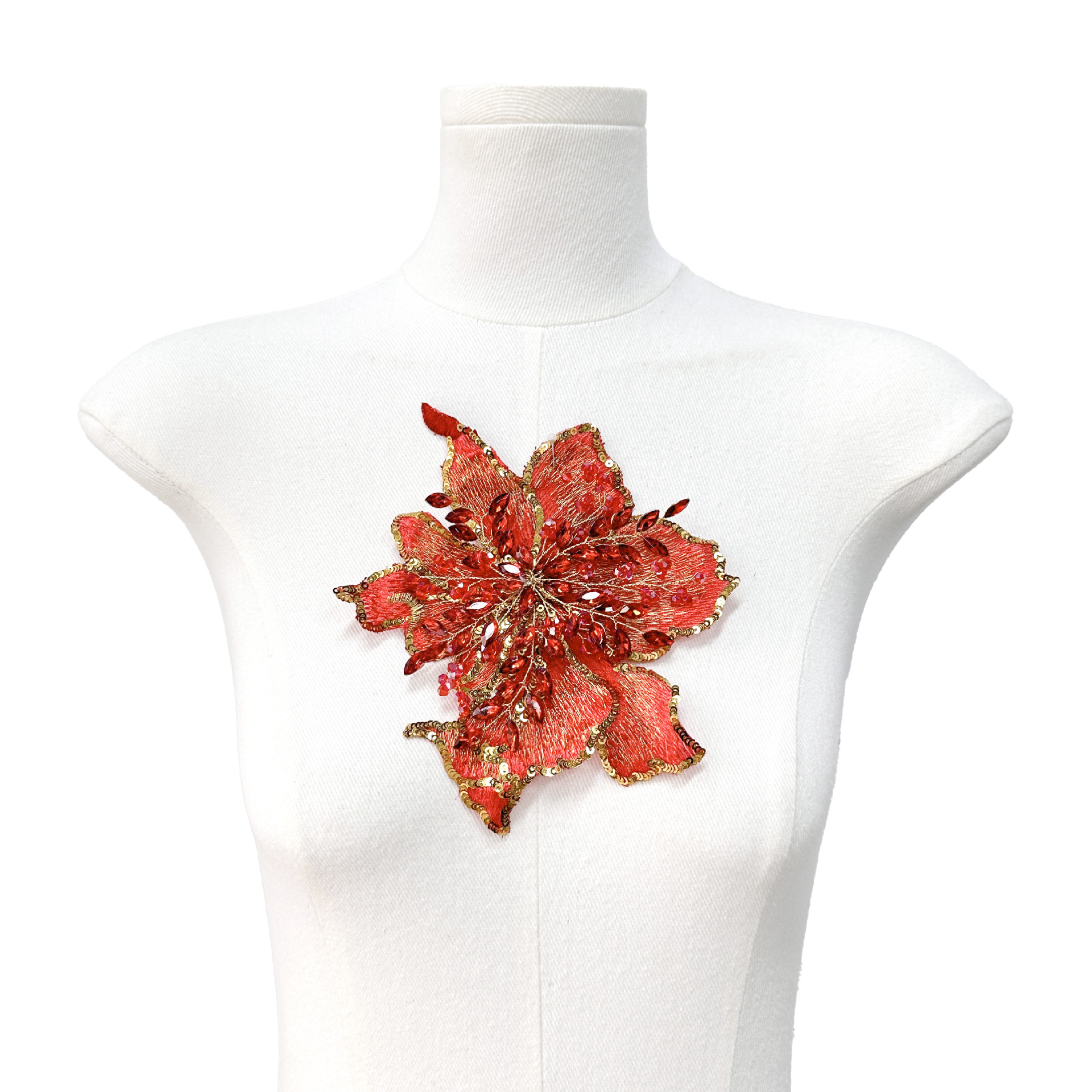 Multicolor sequinilla perla tela flor de arce decalco ropa accesorios accesorios colgantes accesorios para el cabello decoración de boda