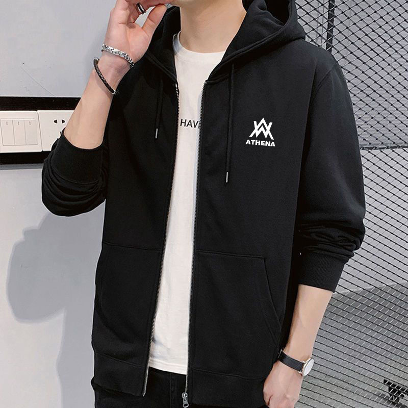 Factory Direct Sales Autumn Zipper Cardigan Jacket Men's New Loose Sweatshirt Versatile Top Hooded High Quality and Durable