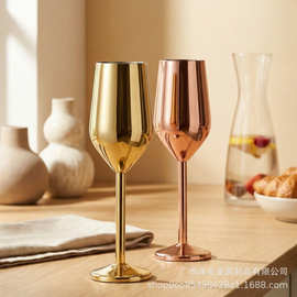 外贸304不锈钢香槟杯红酒杯鸡尾酒杯创意金属酒杯酒吧餐厅高脚杯