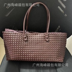 2025夏季新款欧美小众通勤编织手提单肩包时尚超大容量托特包