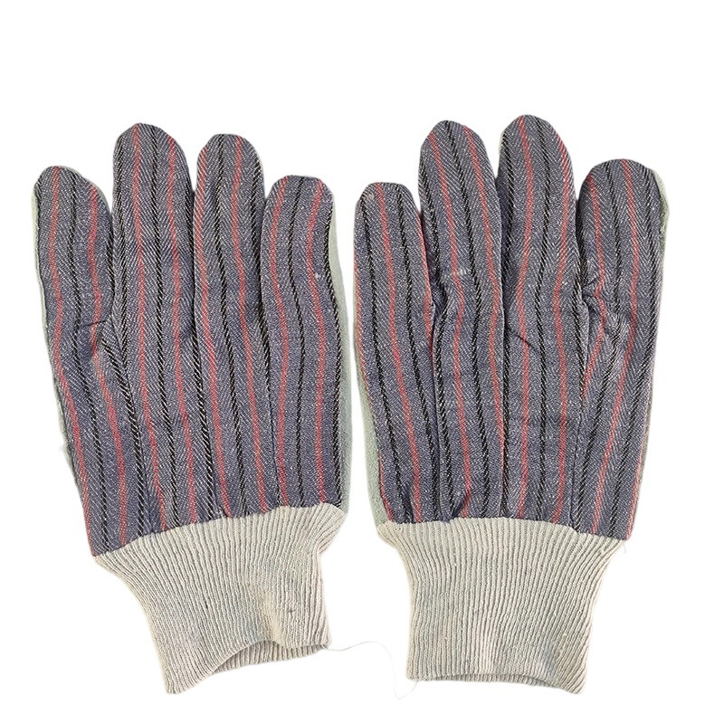 工厂批发短款全掌牛皮罗口手套劳保园艺手套防护隔热牛皮电焊手套