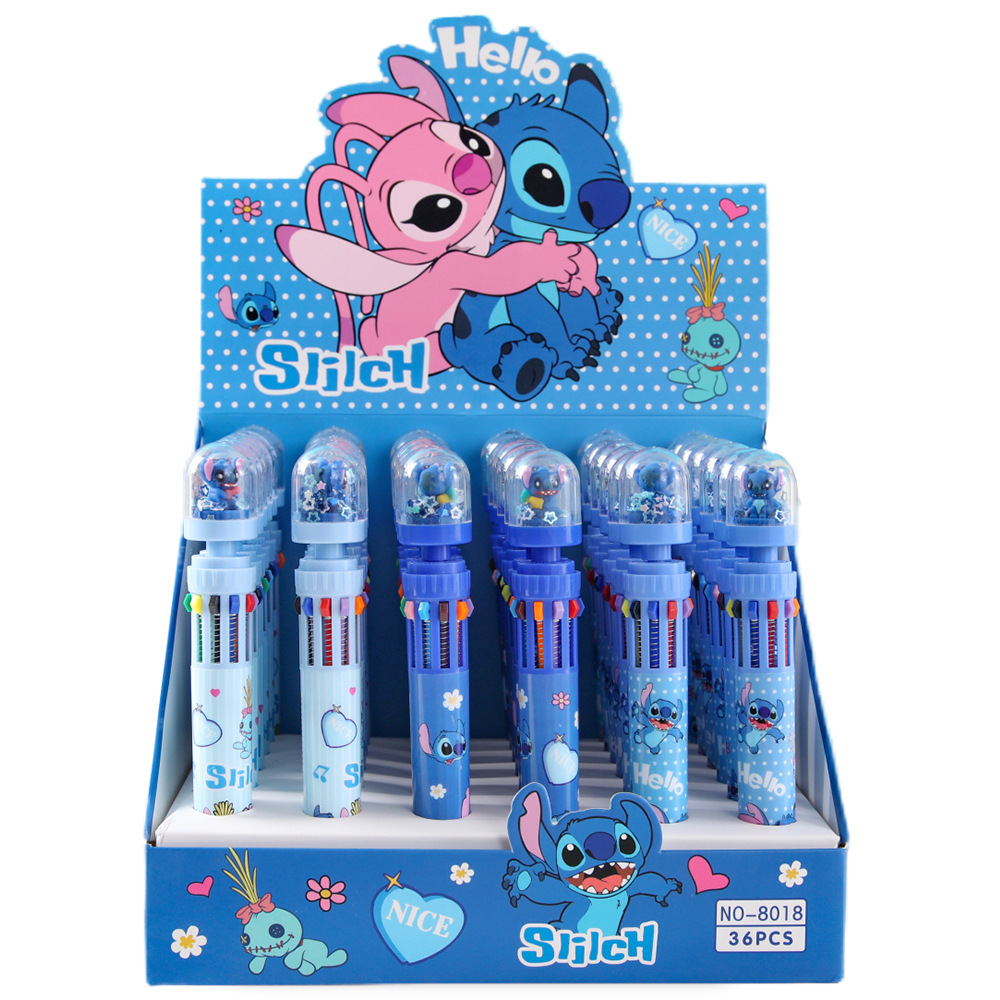 Cartoon Stevie paisaje bolígrafo de diez colores lindos de alto valor de cara 10 colores en bolígrafo estudiantes de papelería