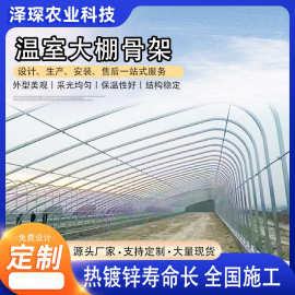 养殖种植大棚骨架 全套钢架连栋配件简易蔬菜棚 暖棚温室大棚骨架