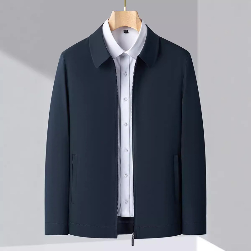 Brand Men's Jacket Top Men's Middle-aged and Elderly Dad's Business Casual Spring and Autumn New Jacket Laps Coat