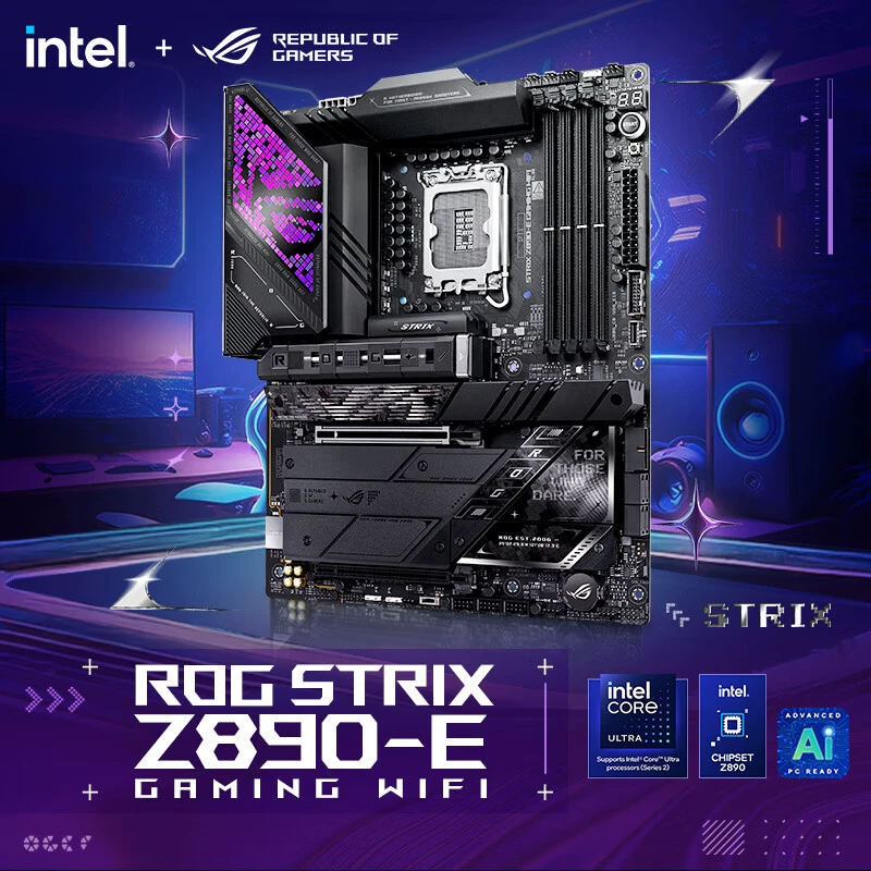 Материнская плата ROG STRIX Z890-E GAMING WIFI поддержка процессоров 285K/265K/265KF (