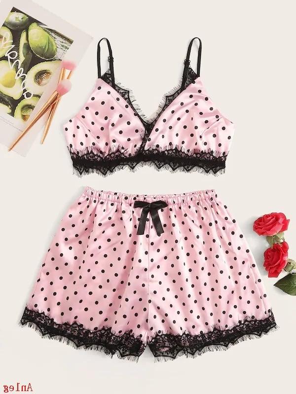 Pajama set female summer pajamas strap s...