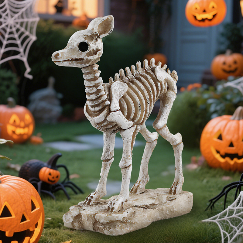  Hot-selling Animal Skull Skeleton Fawn Ornaments Halloween Home Desktop Holiday Decorations