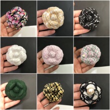 全6.6cm大小香花尼布超定型花朵批发饰品包包花胸花加胸针