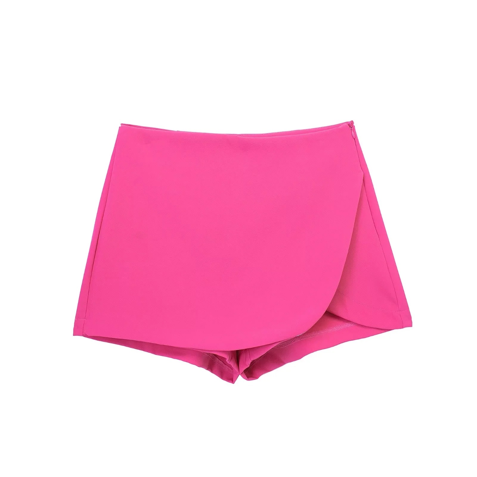 Women's Skirt Shorts High Waist Solid Colour Slit Versatile Style_voghion.com