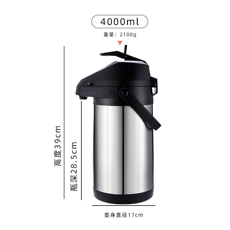 Botella de aislamiento de presión de aire de acero inoxidable 304 recipiente interno hervidor de agua caliente botella de aislamiento de vacío exportación doméstica