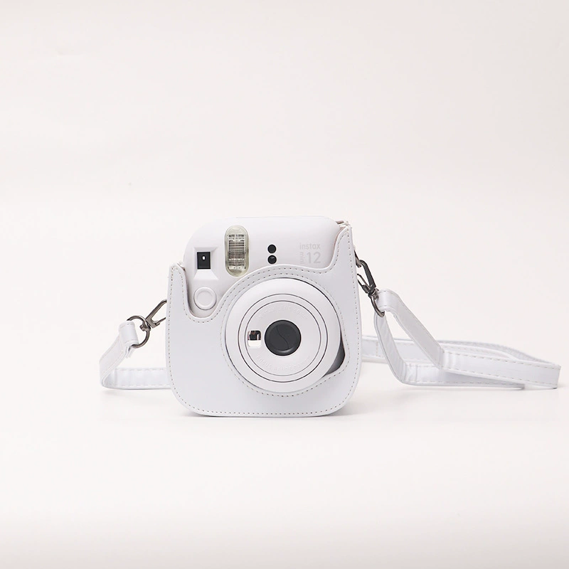 Сумка для камеры (Instax) MINI12 — кожаный PU чехол однотонного цвета для мгновенной камеры, легкий