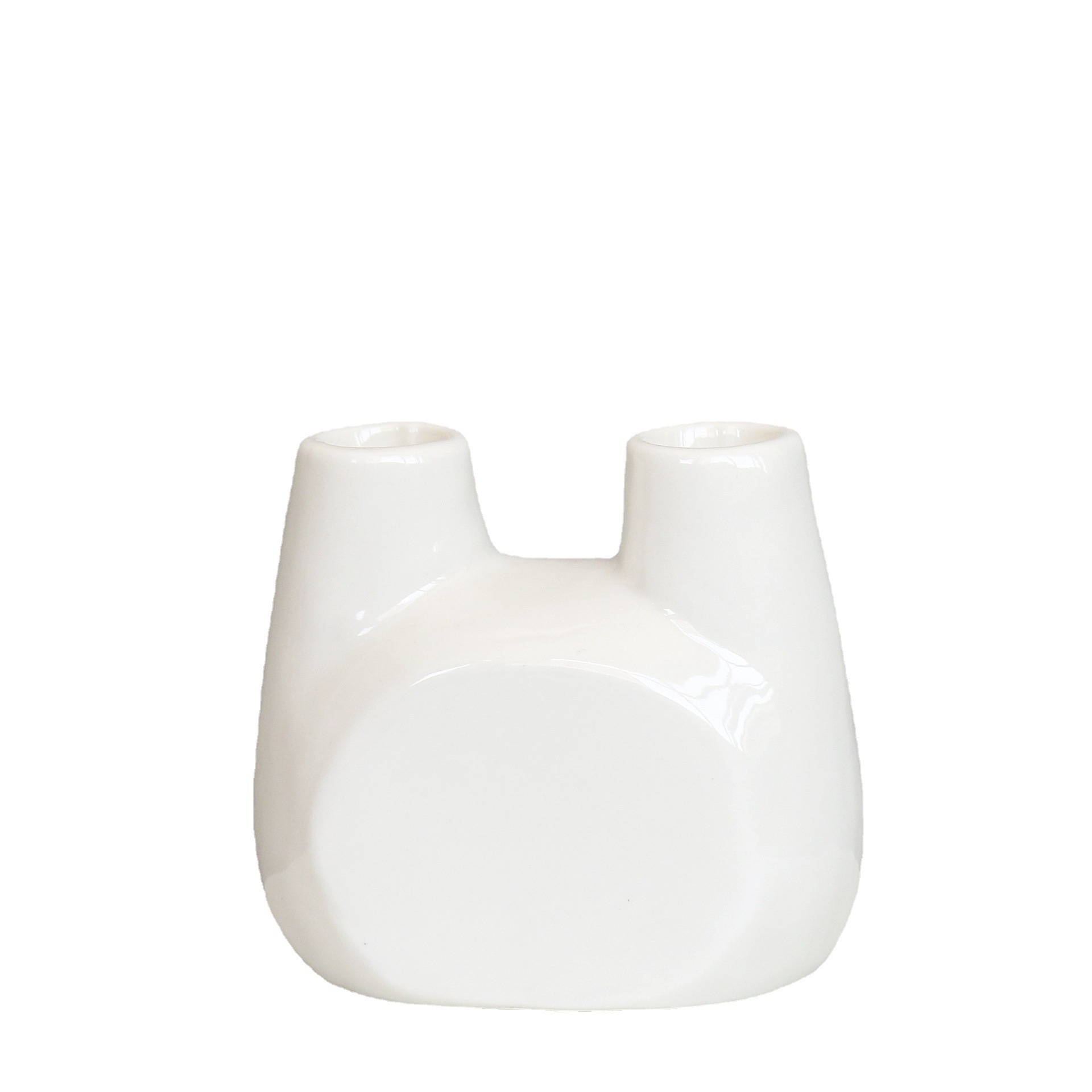 Francés del Norte de Europa retro titular de la vela de cerámica de doble cabeza cena romántica con velas de boda accesorios de tiro estilo INS