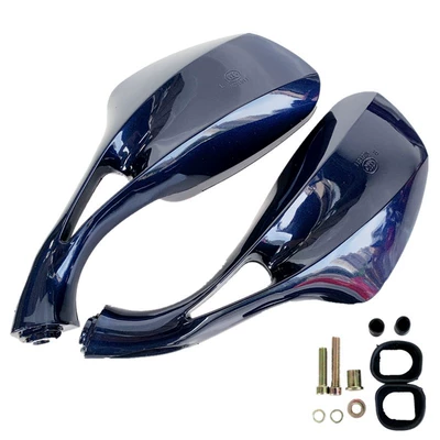Motorcycle rearview mirror, Zhongsha Princess Reversing Mirror Reflective - sapphire-blue-pair-comes-with-screw-bag