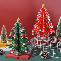 新しいクリスマスツリー卓上飾り クリスマスデコレーション 木製DIY飾り シーンレイアウト 工場卸売