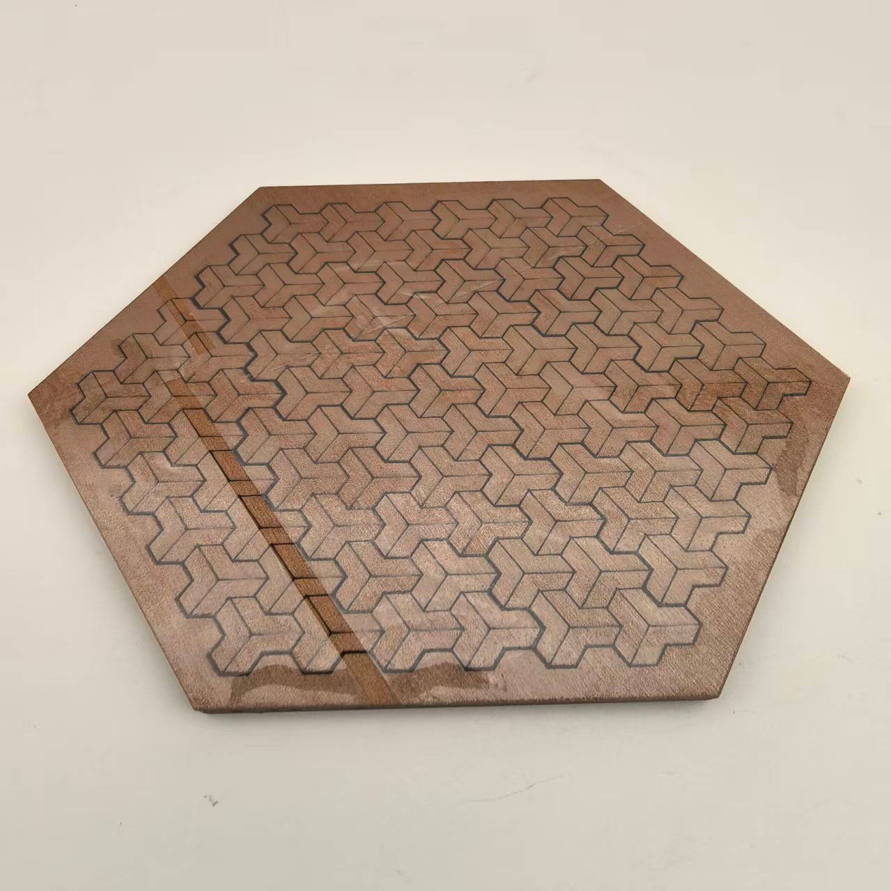 Bloqueo de alta dificultad que quema cerebro hexágono rompecabezas de madera desafío de pensamiento para niños y adultos descompresión lógica geometría concavo image 7