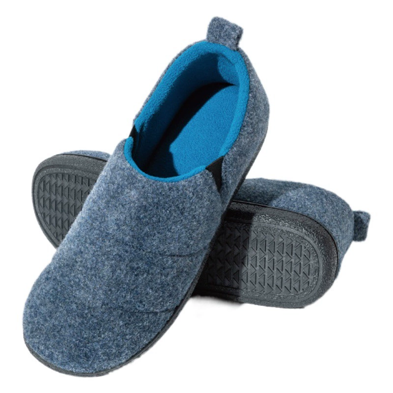 CORIFEI Home Life сплошной цвет сумки и мужские хлопчатобумажные тапочки DS-32566 на осенней и зимней резиновой подошве