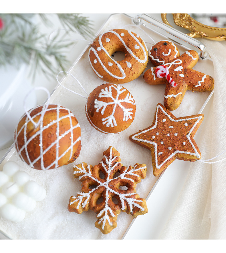 Description Picture 2 of itemFoam Ball Snowflake Christmas Tree Pendant Christmas Ball Gingerbread Man Pendant Christmas Pendant Diy Christmas Ornament