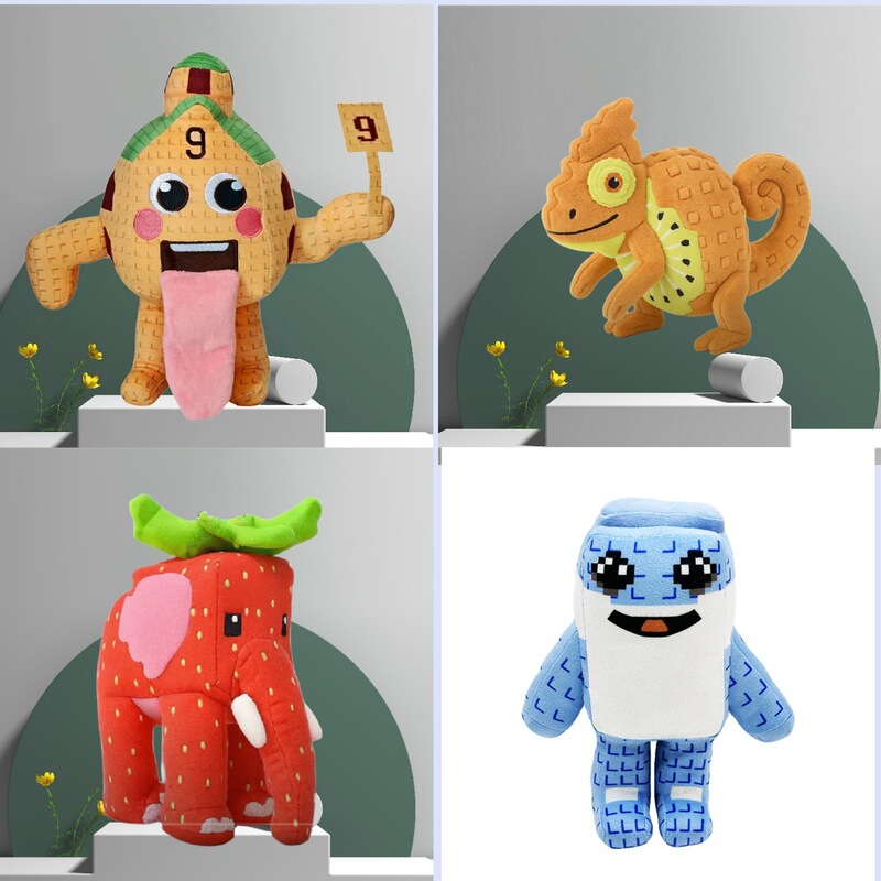 跨境新品STEAL A BRAINROT roblox 像素青蛙毛绒玩具|undefined