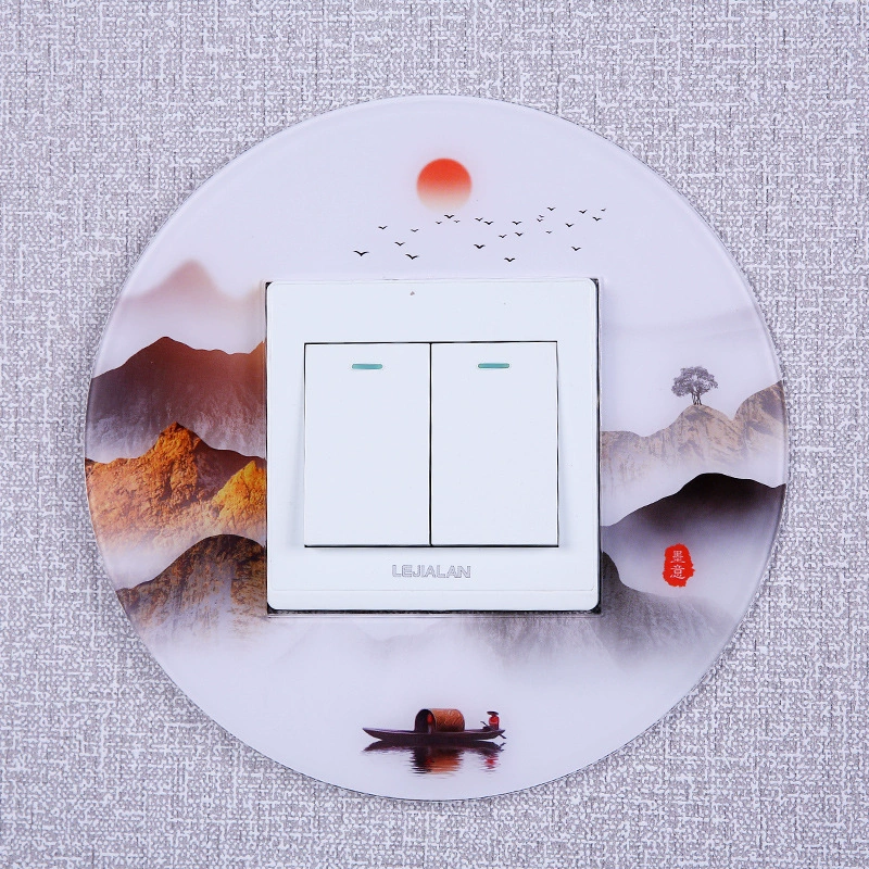 Acrylic switch key on wall, protective case, decorations, creative round jewelry, simple and elegant design
