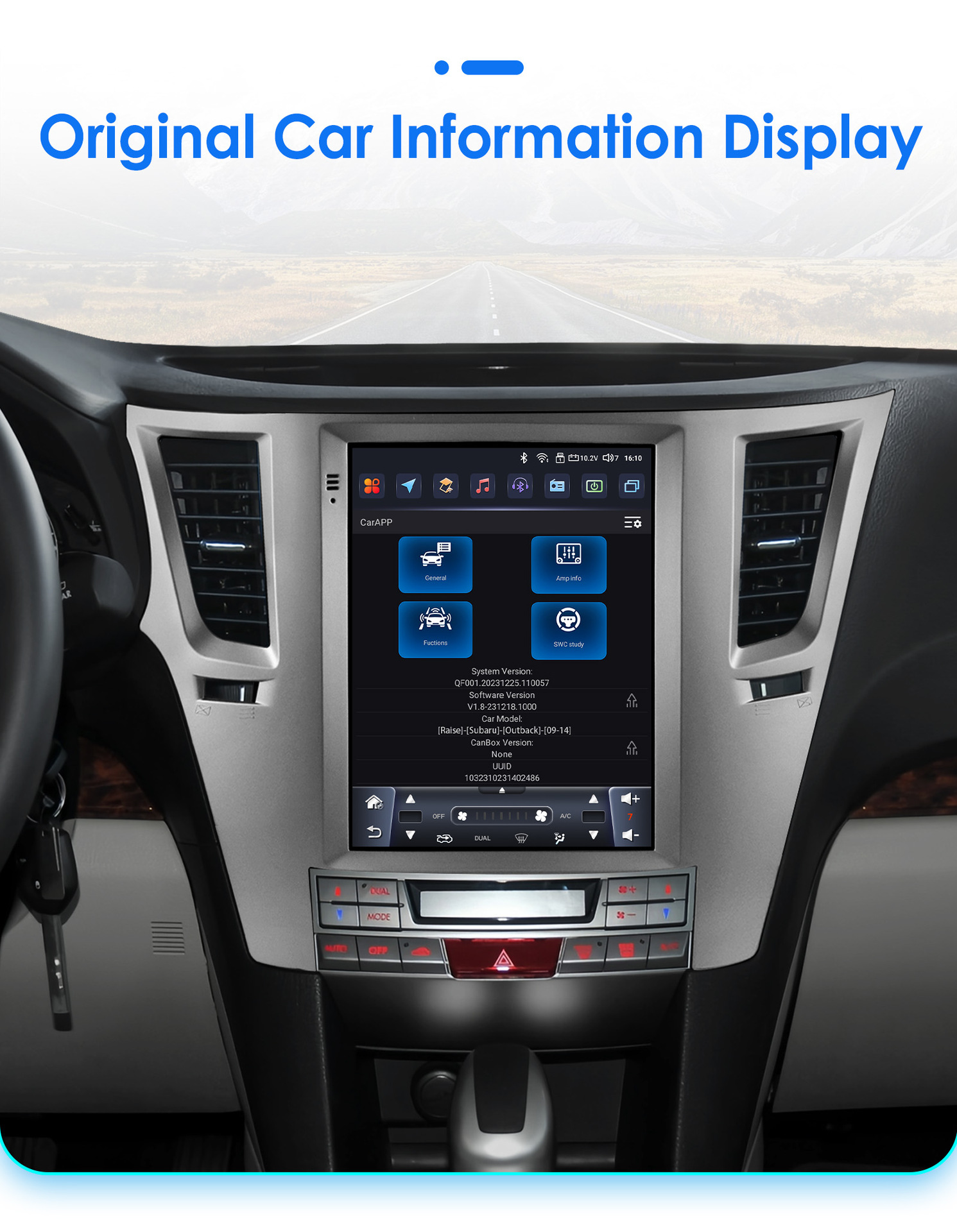 Suitable for 09-14 Subaru Outback 9.7inch Vertical Screen Android Large Screen Car Mp5 Navigator