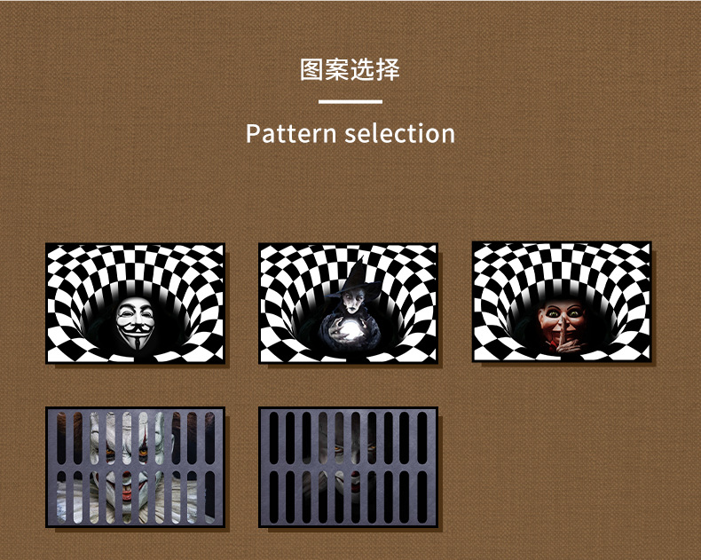 小丑地毯,恐怖系列地毯,视觉地毯,跨境地毯