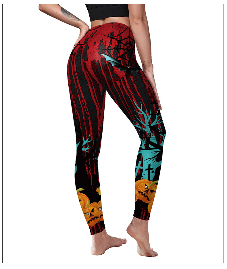 Women s Halloween Pattern Printed leggings nihaostyles wholesale halloween costumes NSNDB78715