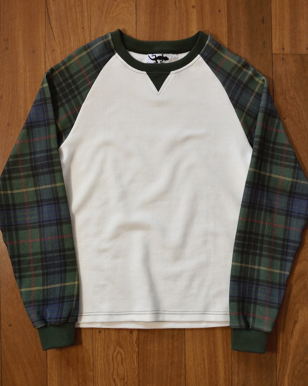 Gecko T-shirt Plaid White
